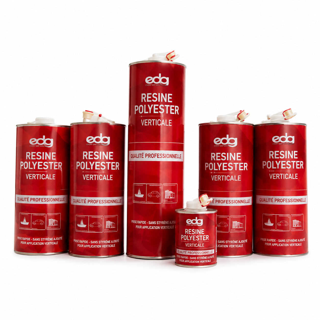 Résine polyester verticale