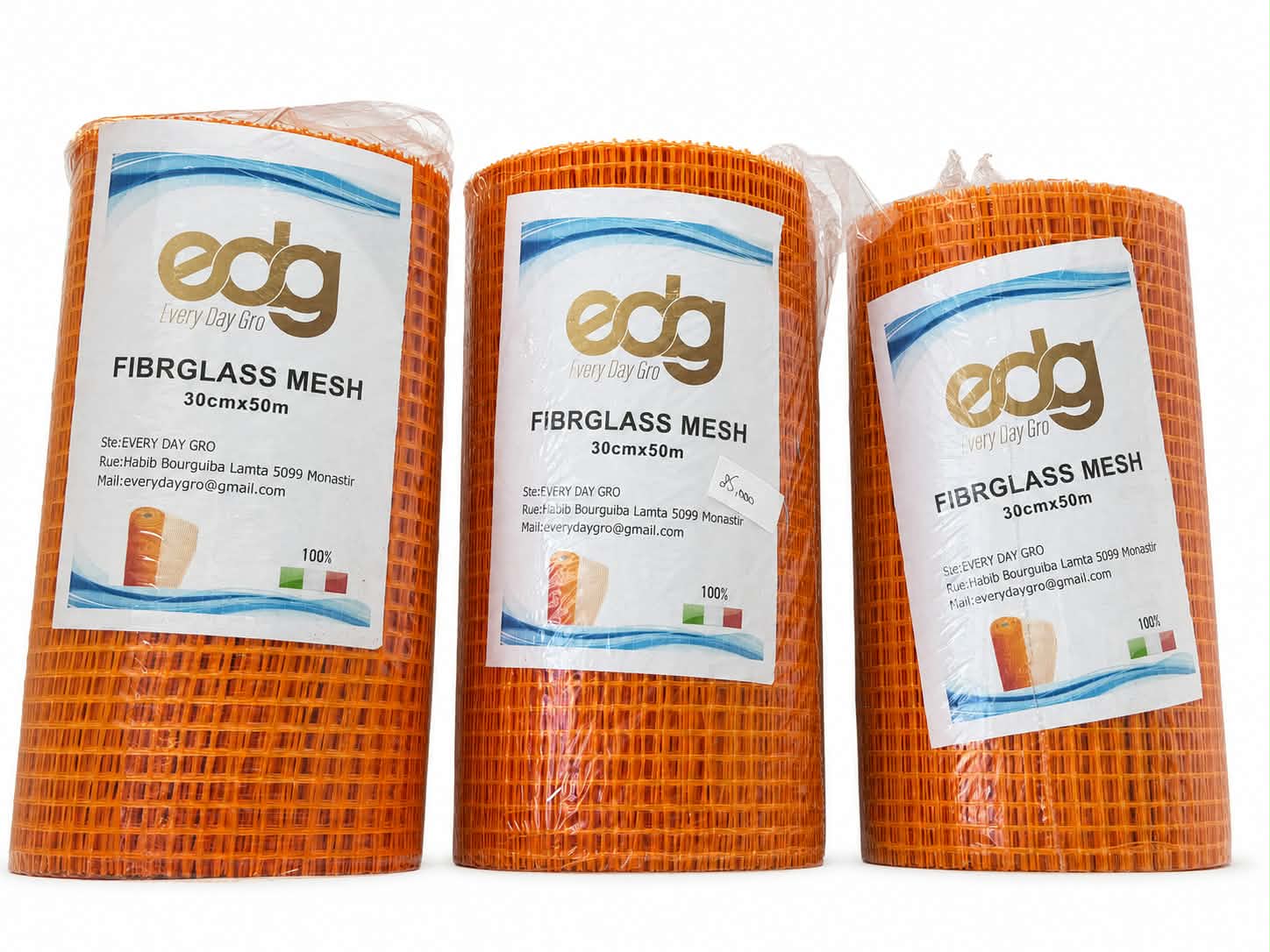 Fibre de verre orange 30cm*50m