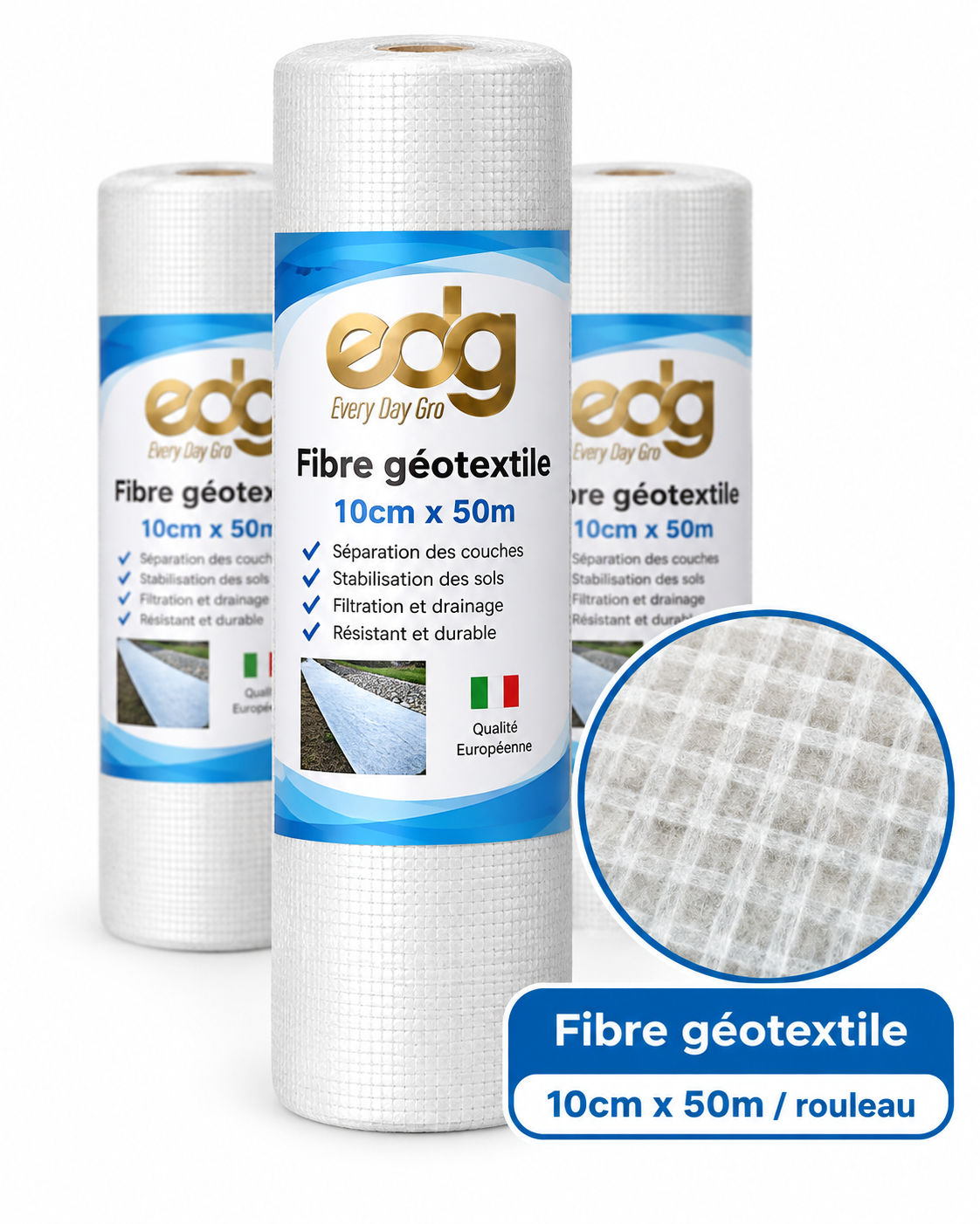 Géotextile 60g/m² 10cm*50m